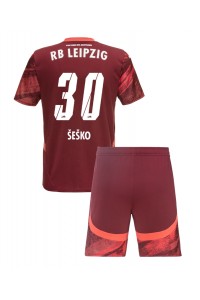 Fotbalové Dres RB Leipzig Benjamin Sesko #30 Dětské Venkovní Oblečení 2024-25 Krátký Rukáv (+ trenýrky)